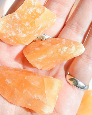 Orange Calcite Raw Chunk