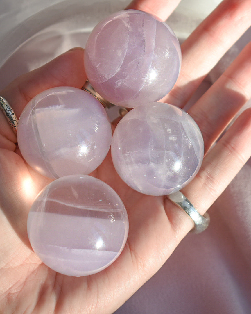 Yttrium Lavender Fluorite Sphere *choose your own*
