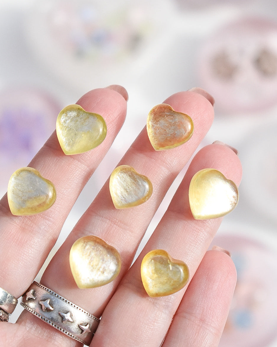 Golden Mica Mini Heart
