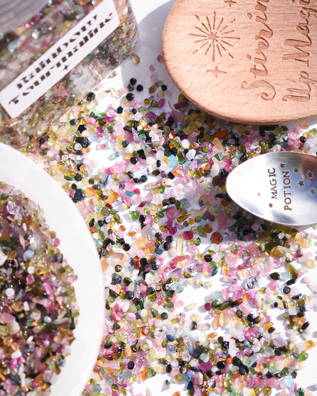 Rainbow Tourmaline Crystal Chips