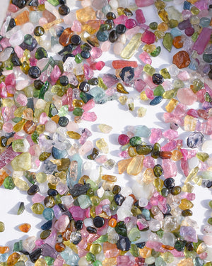 Rainbow Tourmaline Crystal Chips