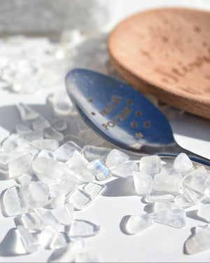 White Moonstone Crystal Chips