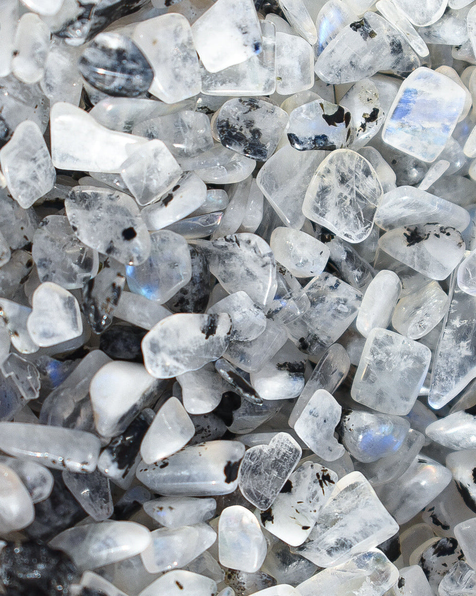 Rainbow Moonstone Crystal Chips