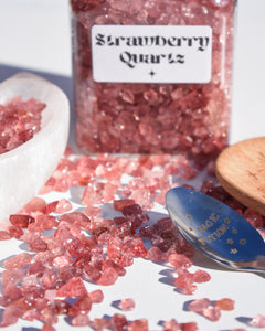 Strawberry Quartz Crystal Chips