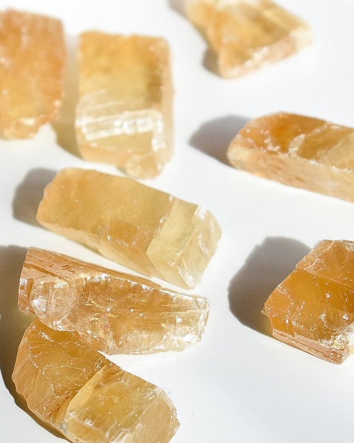 Honey Calcite Raw Chunk