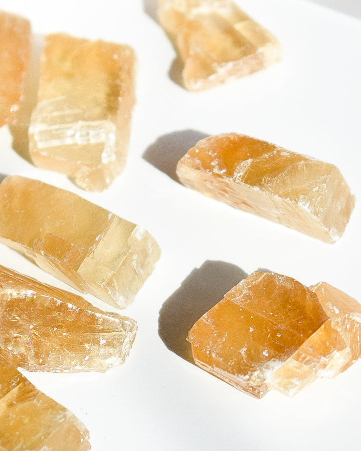 Honey Calcite Raw Chunk