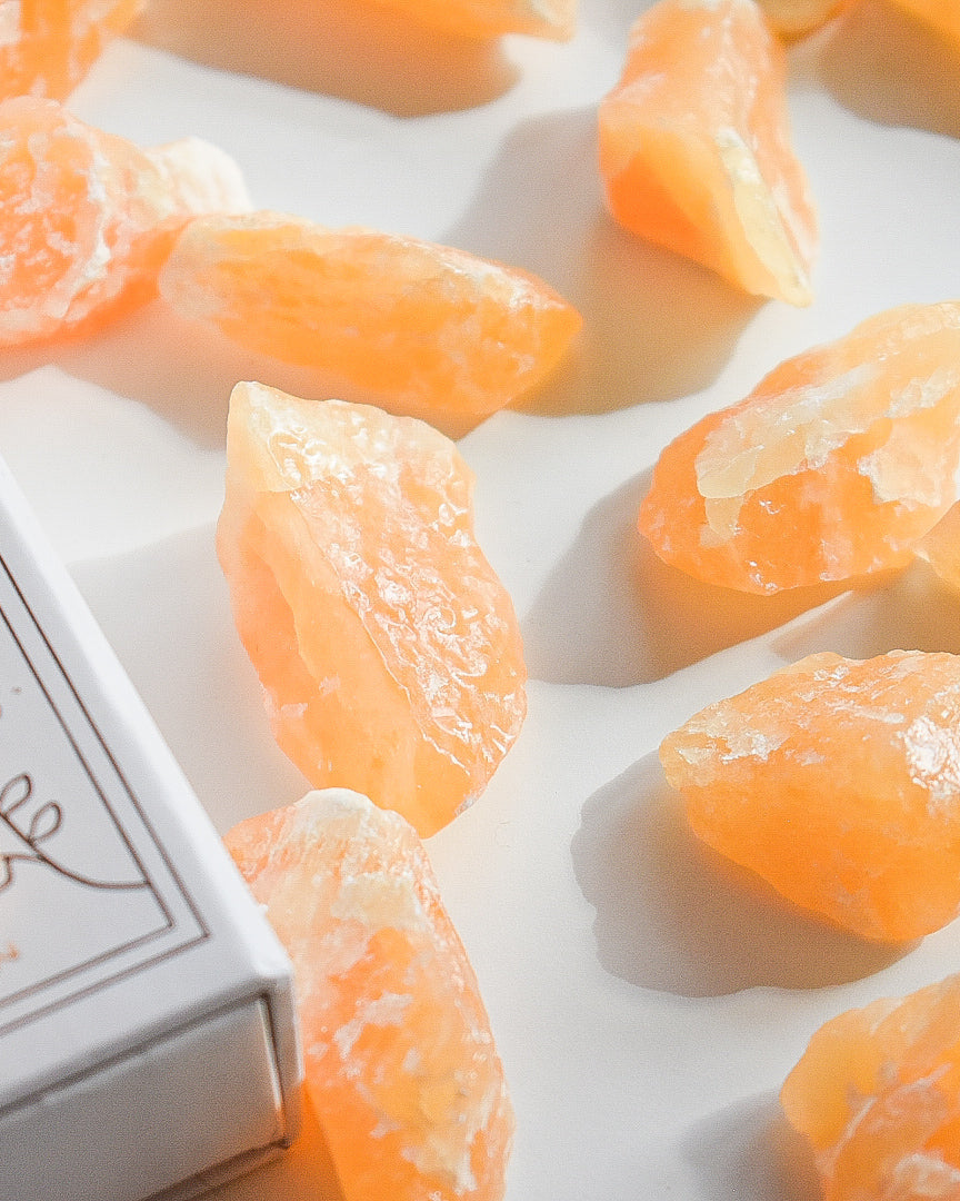 Orange Calcite Raw Chunk