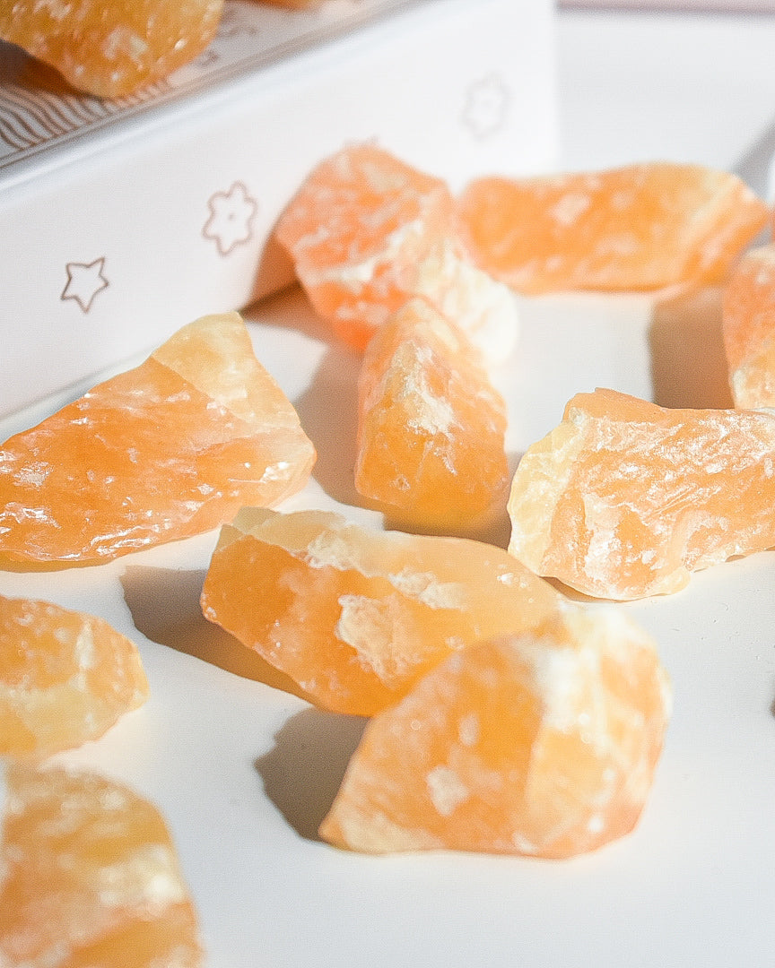 Orange Calcite Raw Chunk