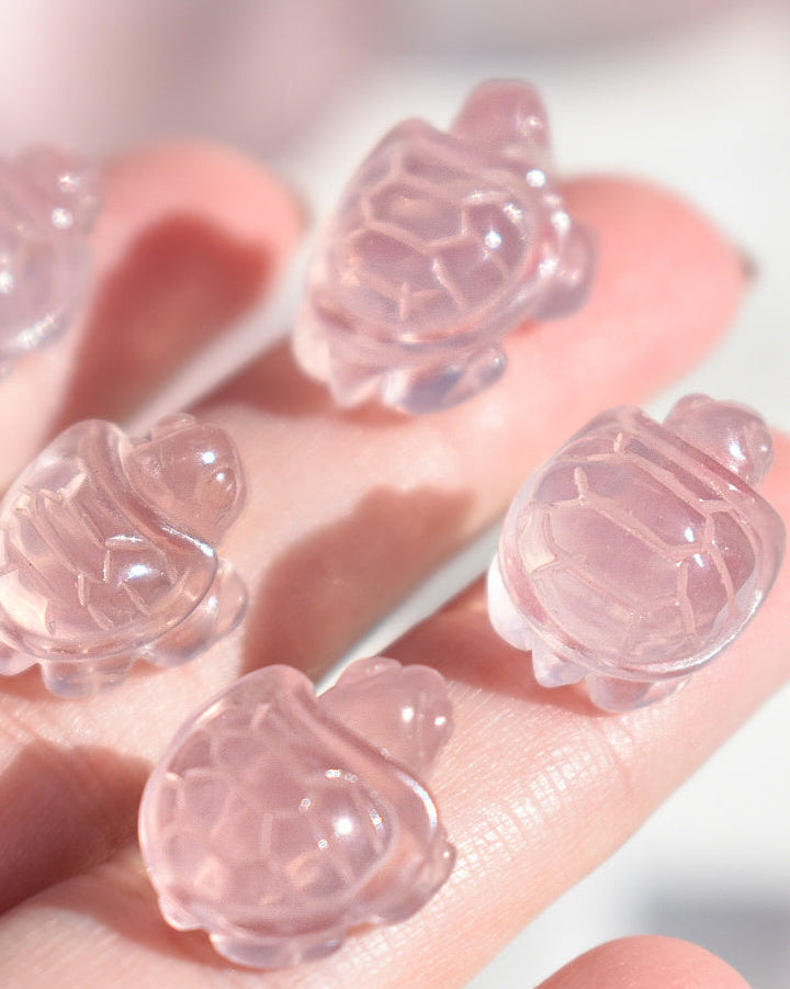 Rose Quartz High Grade Mini Turtle