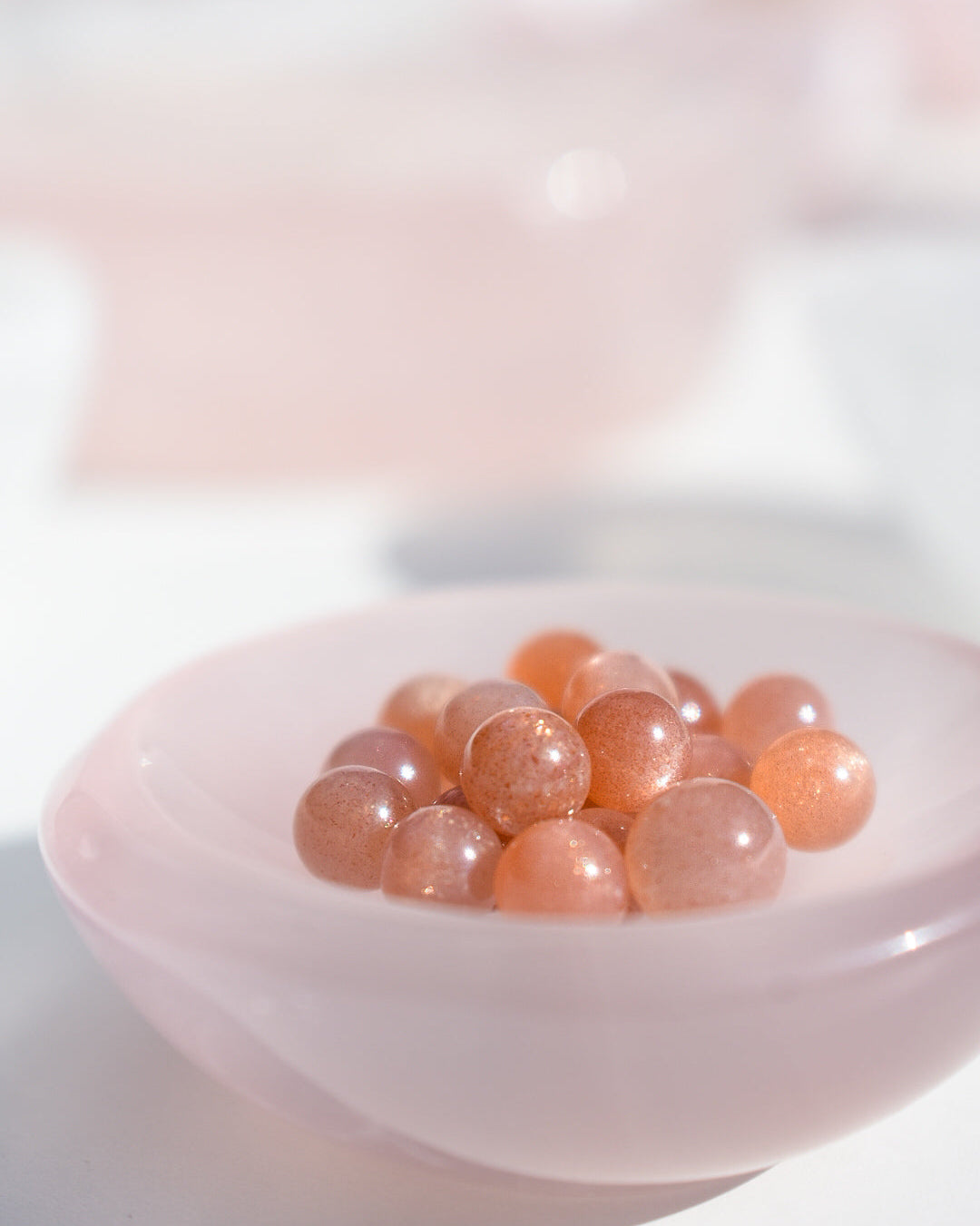 Peach Moonstone Tiny Pearl