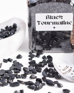 Black Tourmaline Crystal Chips