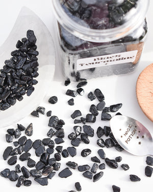 Black Tourmaline Crystal Chips