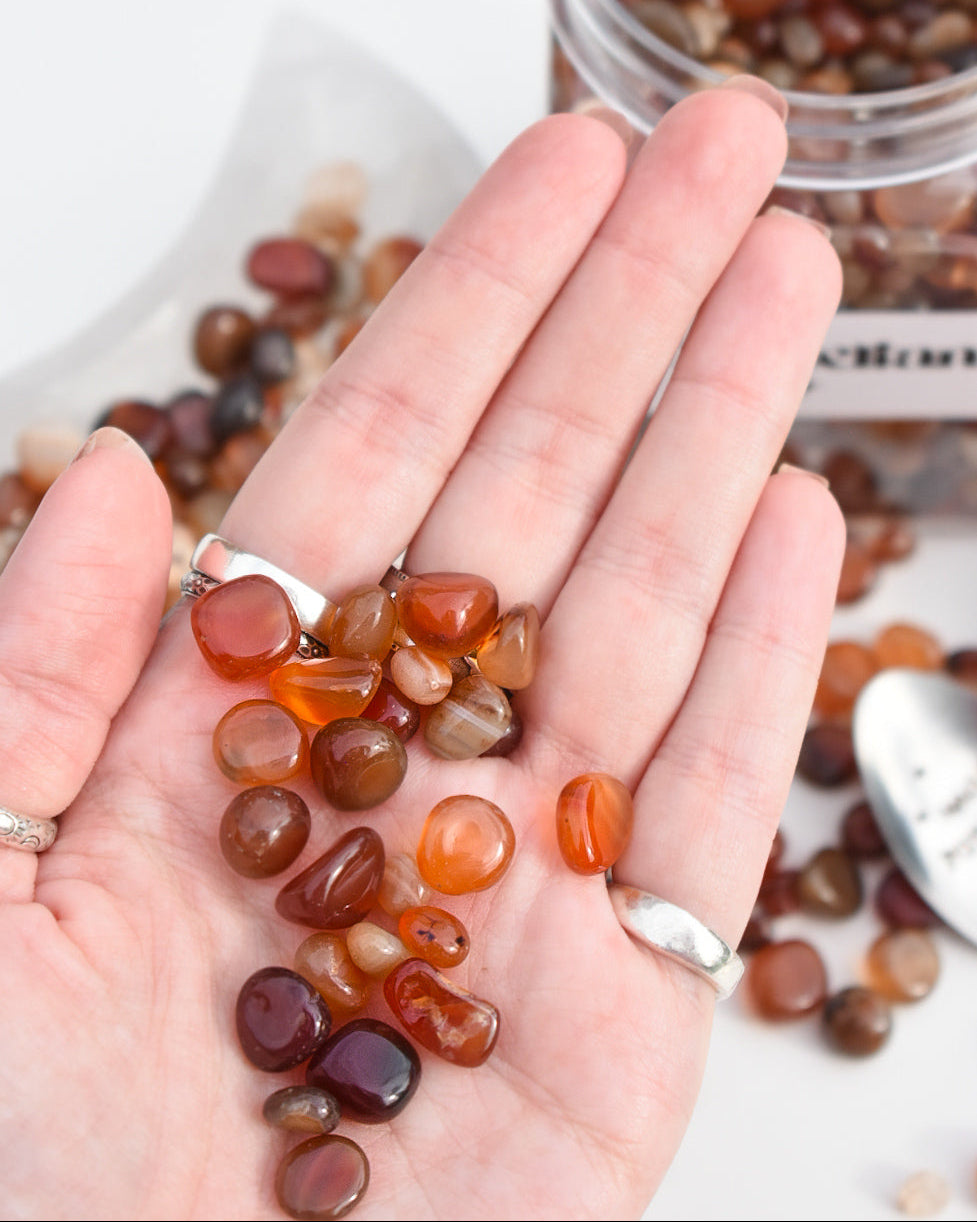 Carnelian Crystal Mini Tumbles/Chips