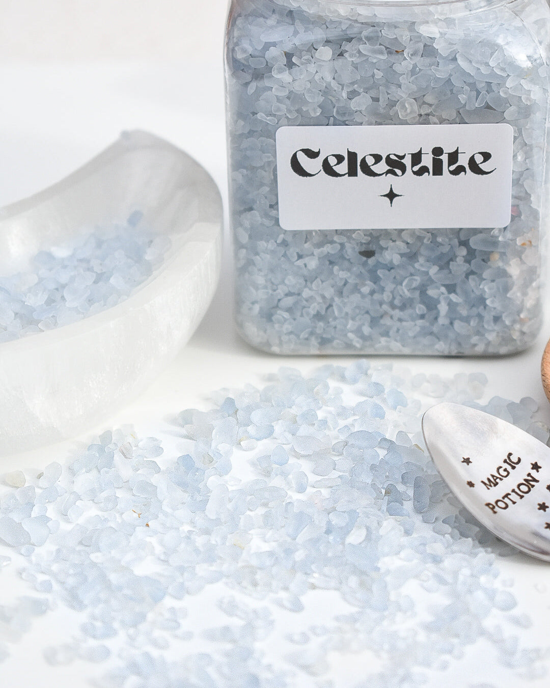 Celestite Crystal Chips