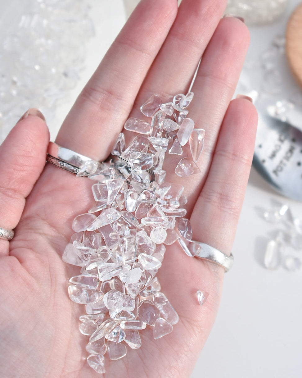 Clear Quartz Crystal Chips