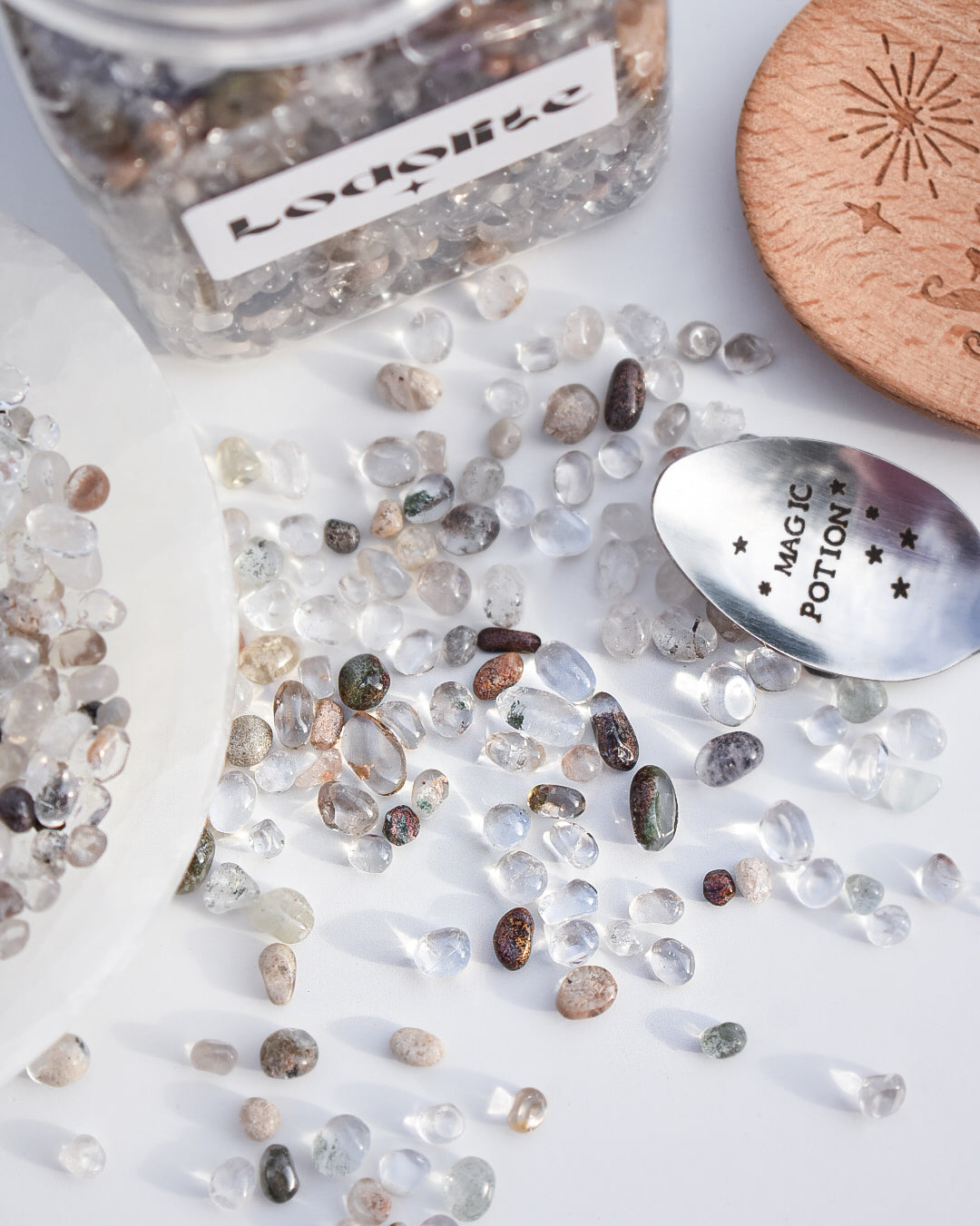 Lodolite Crystal Chips