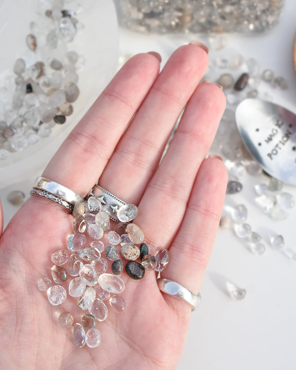 Lodolite Crystal Chips