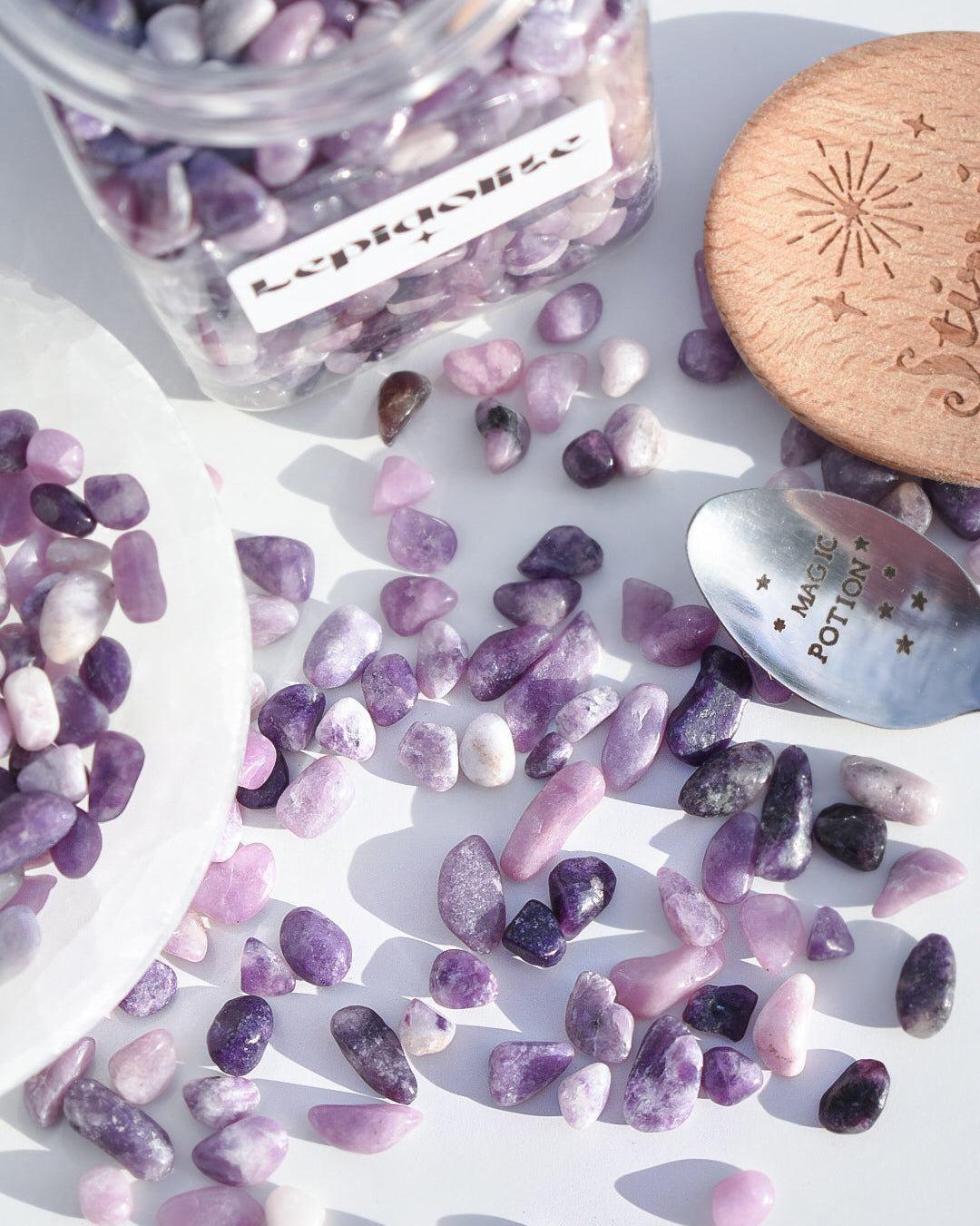 Lepidolite Crystal Chips