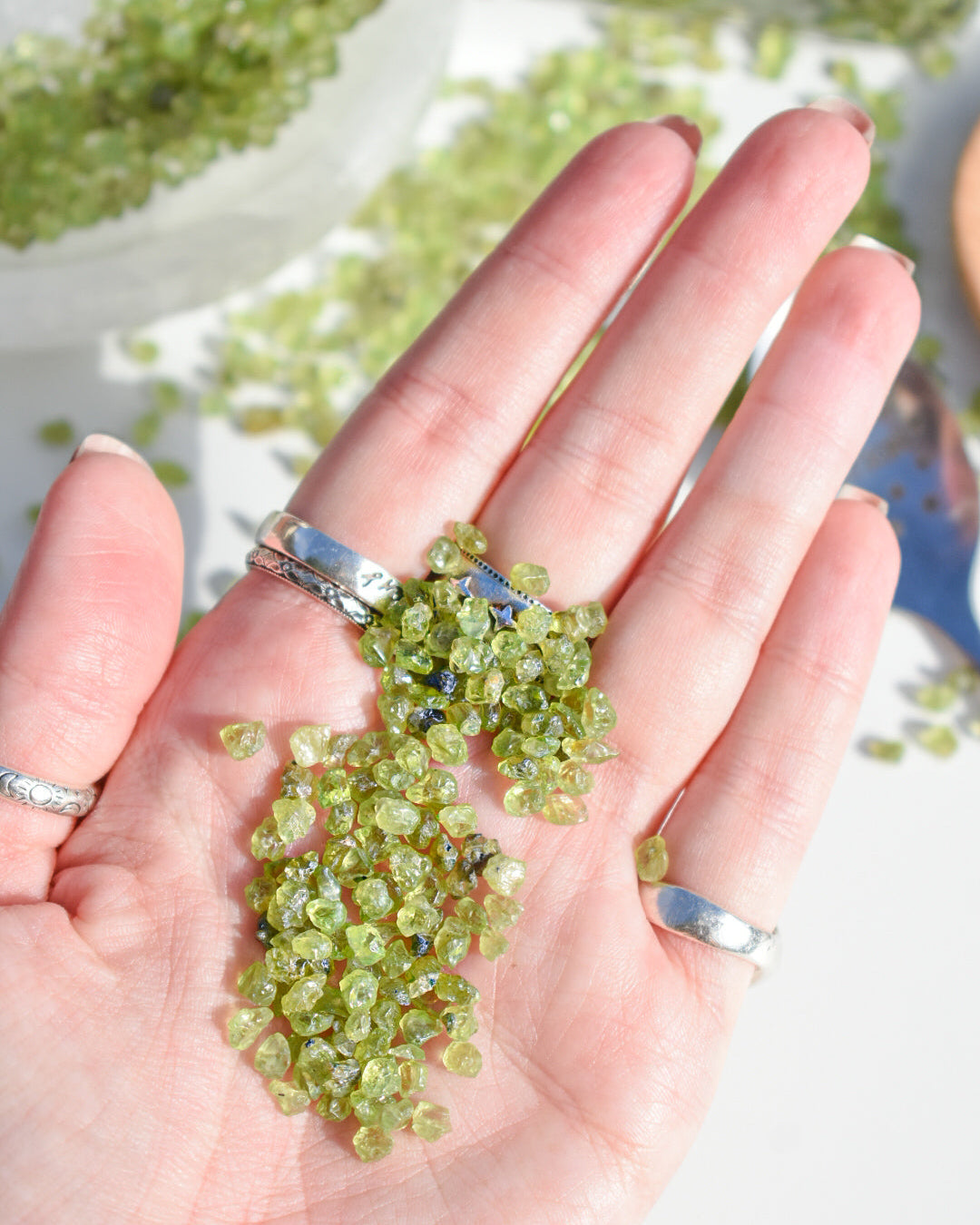 Peridot Crystal Chips