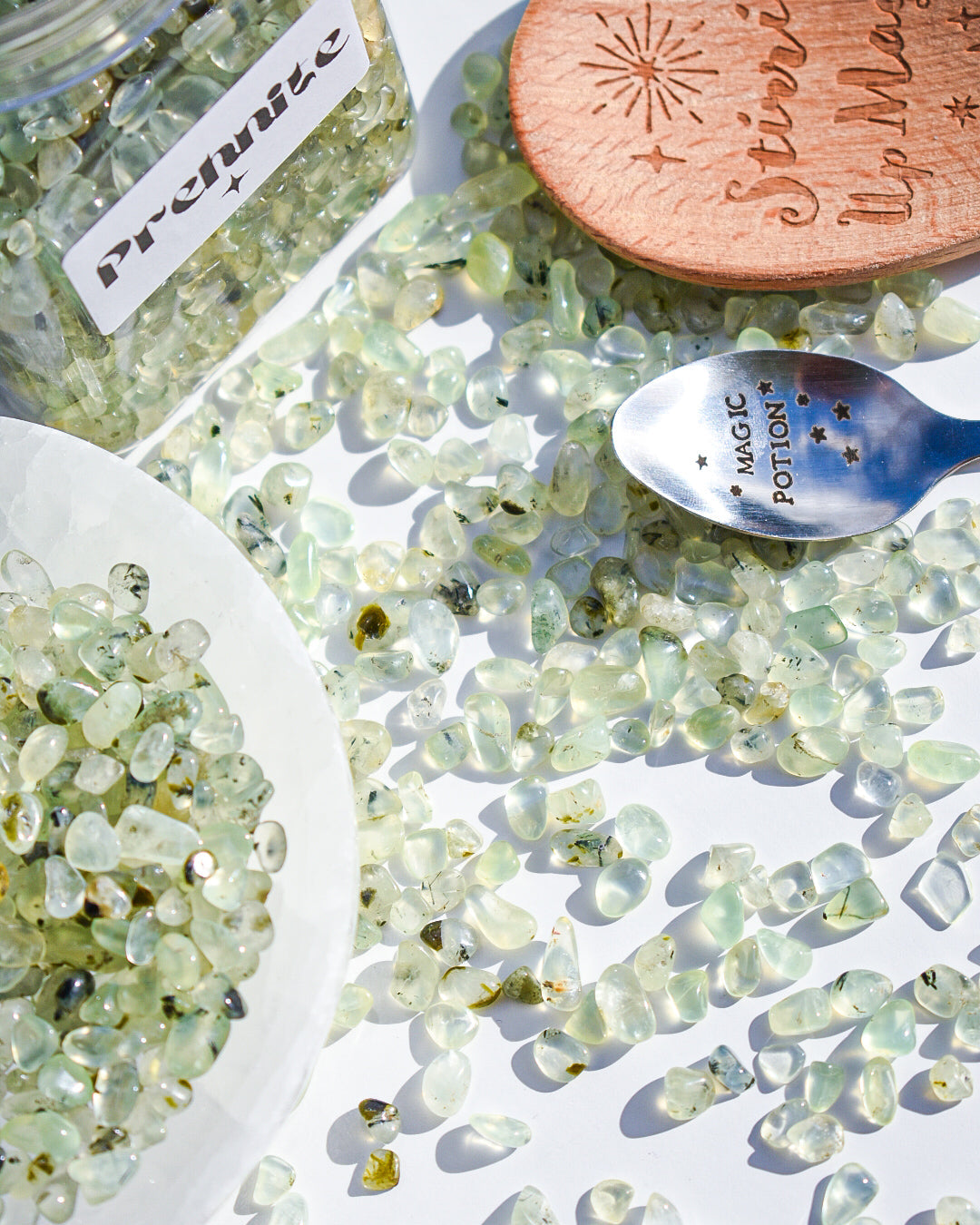 Prehnite Crystal Chips