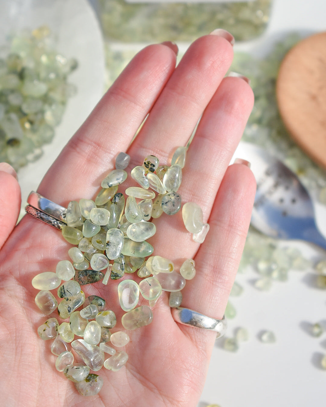 Prehnite Crystal Chips