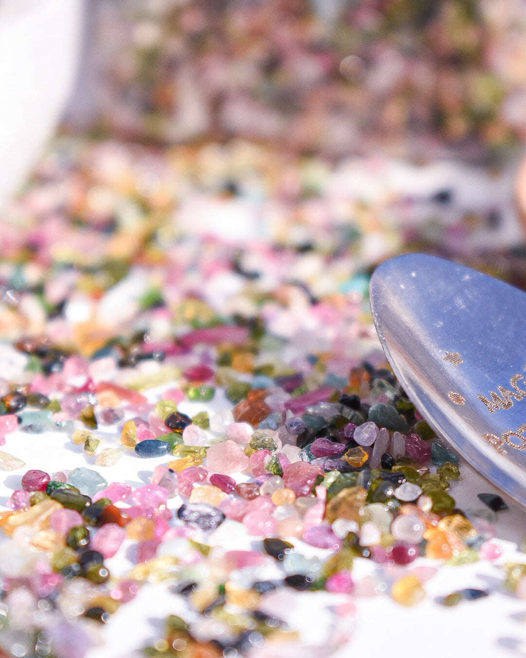 Rainbow Tourmaline Crystal Chips
