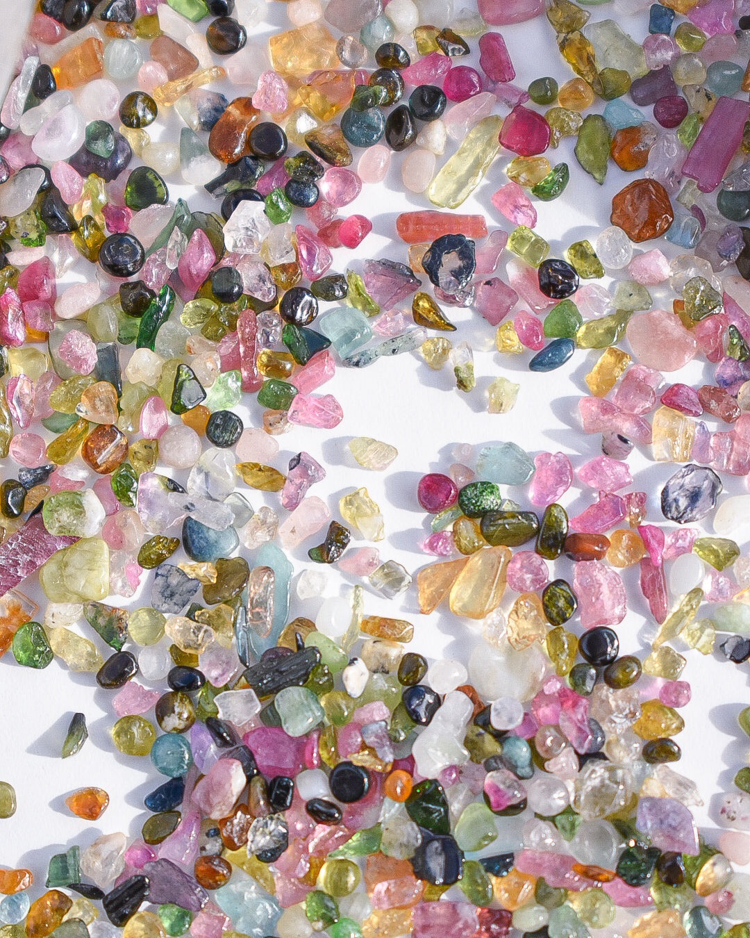 Rainbow Tourmaline Crystal Chips