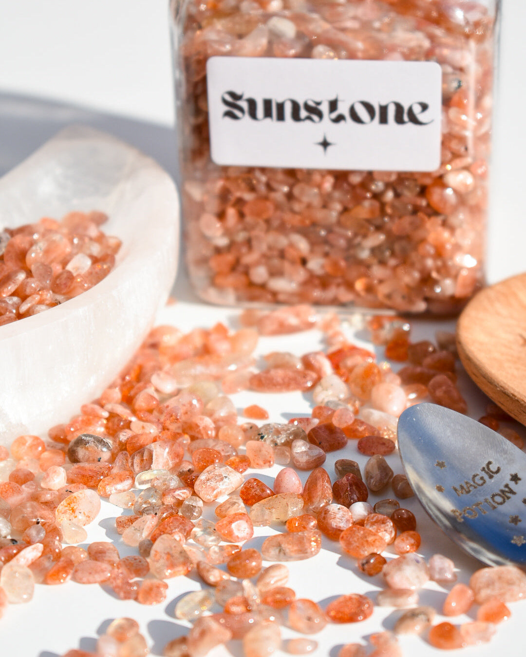 Sunstone Crystal Chips