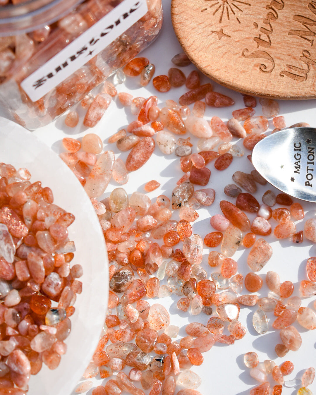 Sunstone Crystal Chips