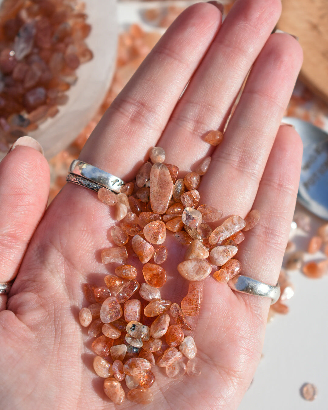 Sunstone Crystal Chips