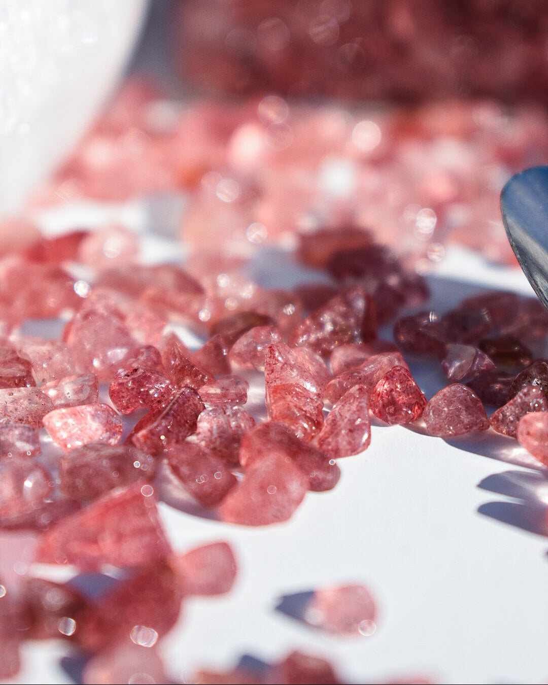 Strawberry Quartz Crystal Chips